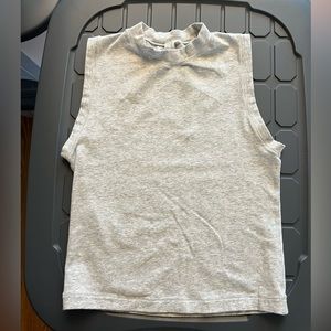 SKIMS COTTON JERSEY MOCK NECK TANK
LIGHT HEATHER GREY / Medium